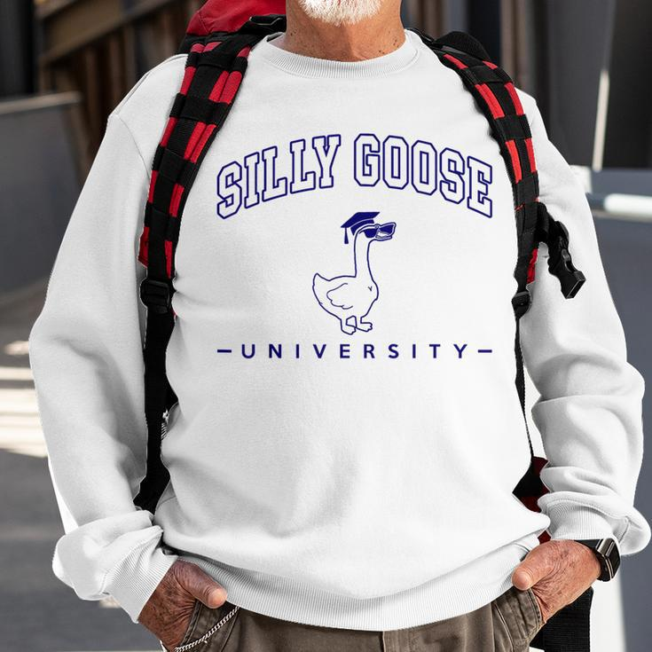 Silly Goose University Vintage Silly Goose On The Loose Sweatshirt Gifts for Old Men