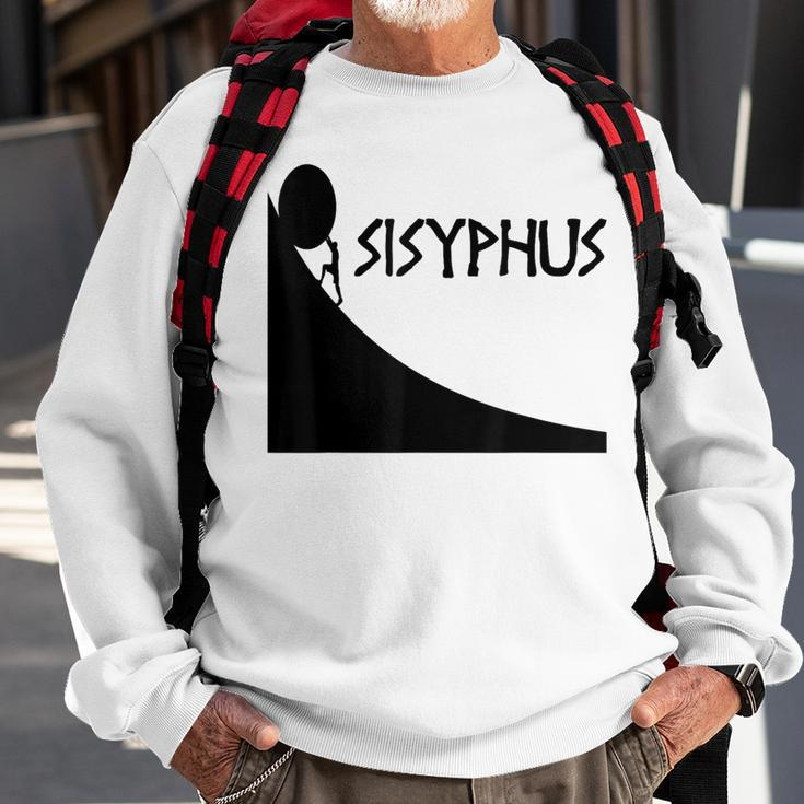 Sisyphus Greek Mythology Ancient Greece Graphic Sweatshirt Gifts for Old Men