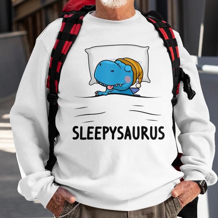 Sleepysaurus Nigh Dinosaur Dino T-Rex Nightgown Sleep Sweatshirt Gifts for Old Men
