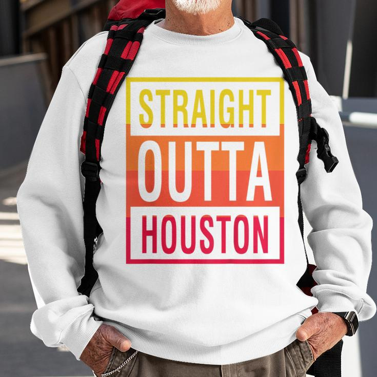 Straight Outta Houston Texas Sweatshirt Gifts for Old Men