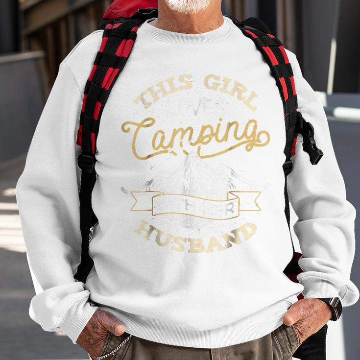 This Girl Loves Camping With Her HusbandCamper Wife Sweatshirt Gifts for Old Men