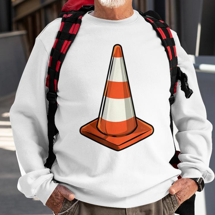 Traffic Cone Lazy Halloween Costume Easy Last Minute Sweatshirt Gifts for Old Men