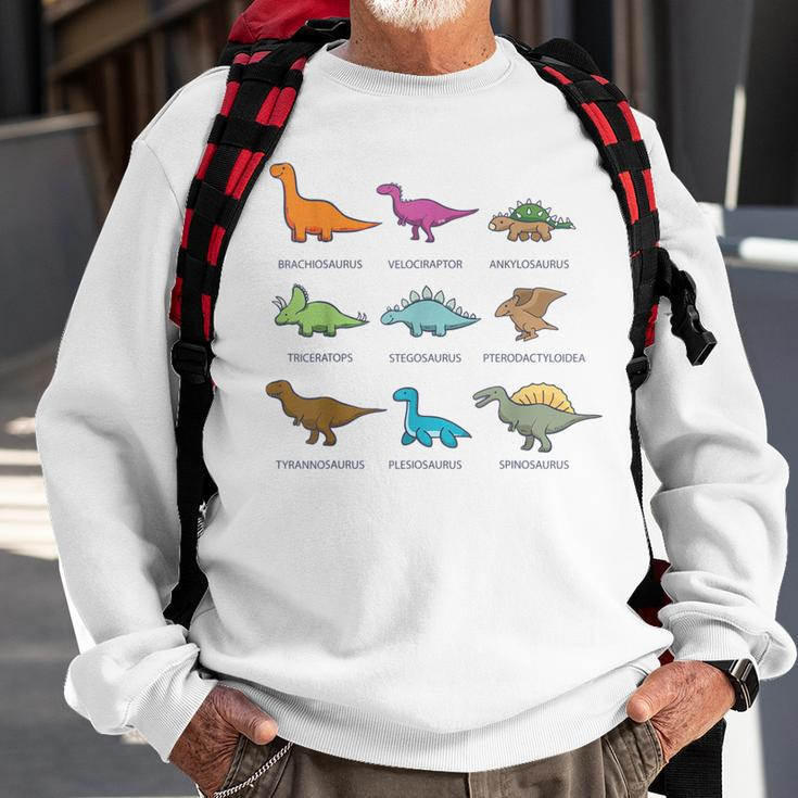 Types Of Dinosaurs Educational Sweatshirt Gifts for Old Men