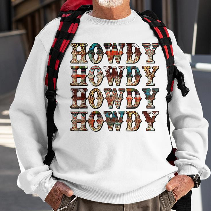 Vintage Howdy Rodeo Western Country Southern Cowgirl Cowboy Sweatshirt Gifts for Old Men