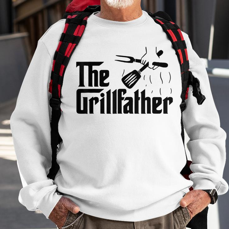 Vintage The Grillfather Funny Dad Bbq Grill Fathers Day Sweatshirt Gifts for Old Men