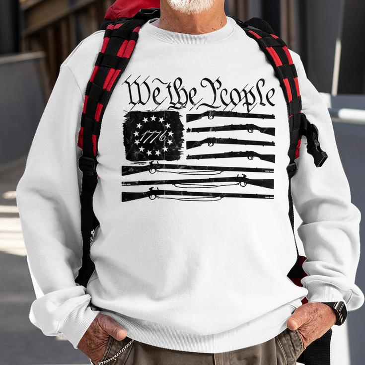 We The People Gun Rights American Flag 4Th Of July Patriotic Sweatshirt Gifts for Old Men