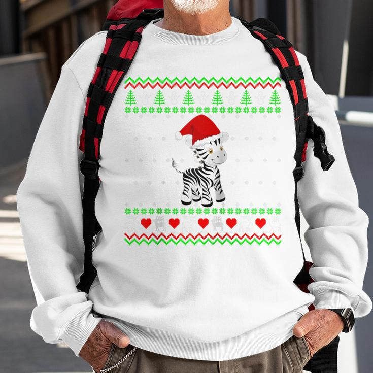 Zebra Ugly Christmas Sweater Sweatshirt Gifts for Old Men