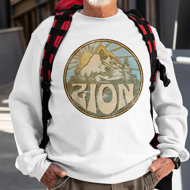 Zion National Park Utah Nature Mountains Hiking Outdoors Sweatshirt Gifts for Old Men