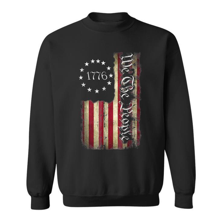 1776 We The People Patriotic American Flag 4Th Of July Usa  Sweatshirt