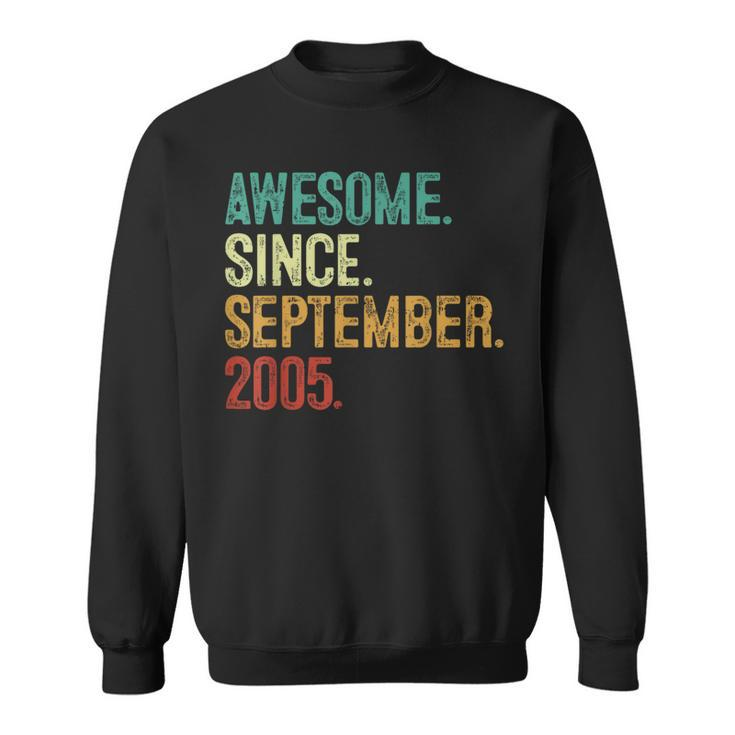 18 Year Old Awesome Since September 2005 18Th Birthday Sweatshirt