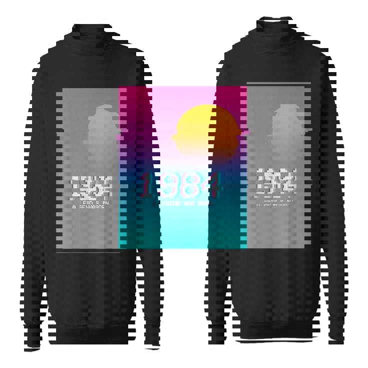 1984 Birthday Legend I Vhs Glitch Vaporwave 80S Retro Sweatshirt