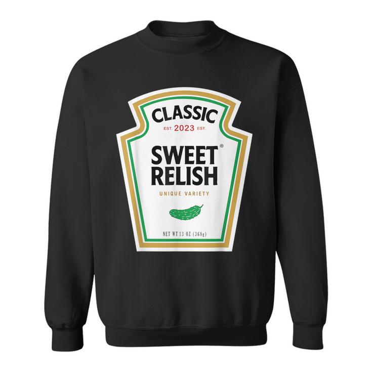 2023 Sweet Relish Diy Halloween Condiment Green Pickle Sweatshirt