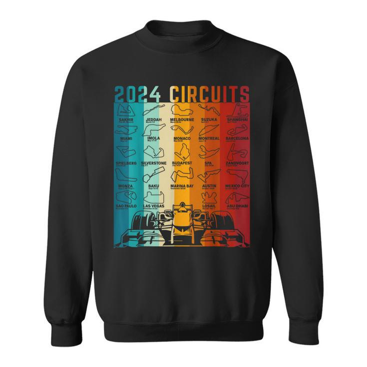 2024 Schedule Formula Racing Formula Car Retro Vintage Sweatshirt