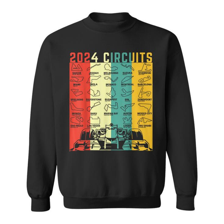 2024 Schedule Formula Racing Formula Car Retro Vintage Sweatshirt