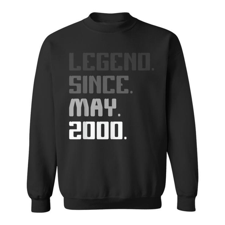 21St Birthday Gifts 21 Years Old Legend Since May 2000 Sweatshirt