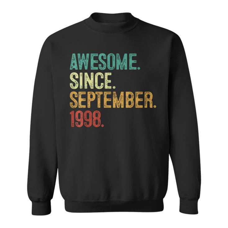 25 Year Old Awesome Since September 1998 25Th Birthday Sweatshirt