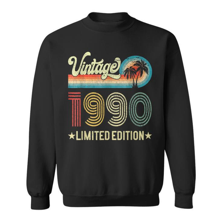 33 Years Old Vintage 1990 Limited Edition 33Rd Birthday Sweatshirt
