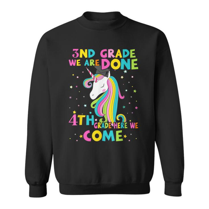 3Rd Grade Graduation Magical Unicorn 4Th Grade Here We Come  Sweatshirt