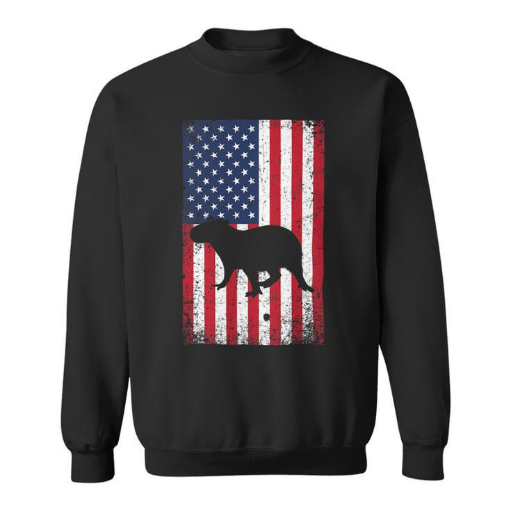 4 July Capybara Lover Capybara Owner Animal Usa Flag Sweatshirt