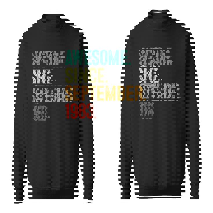 40 Year Old Awesome Since September 1983 40Th Birthday Sweatshirt