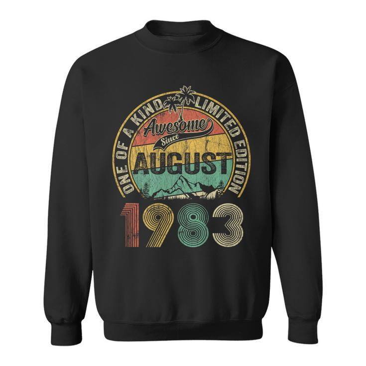 40 Years Old Made In 1983 Vintage August 1983 40Th Birthday   Sweatshirt