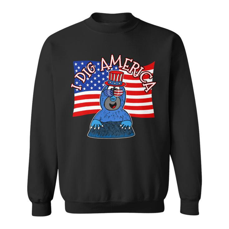 4Th July Mole I Dig America Independence Day Sweatshirt