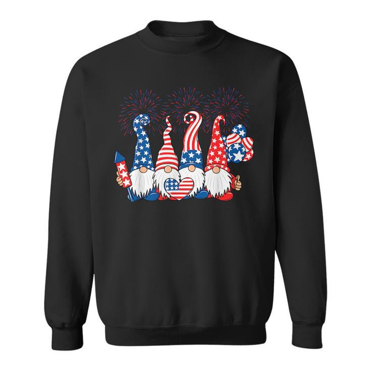 4Th Of July 2023 Patriotic Gnomes Funny American Usa Flag  Sweatshirt