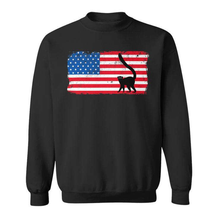 4Th Of July Animal Lemur Shirts American Flag Usa Patriotic 2 Sweatshirt