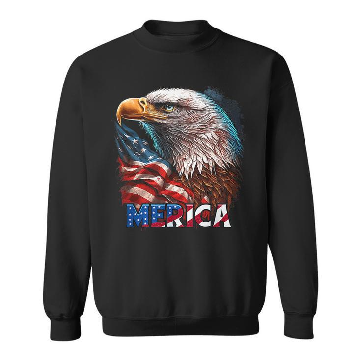4Th Of July Bald Eagle Mullet American Flag Patriotic 4Th Of Patriotic Funny Gifts Sweatshirt