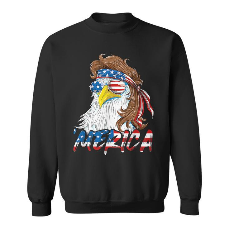 4Th Of July Eagle Mullet Merica Men 4Th Of July American Mullet Funny Gifts Sweatshirt