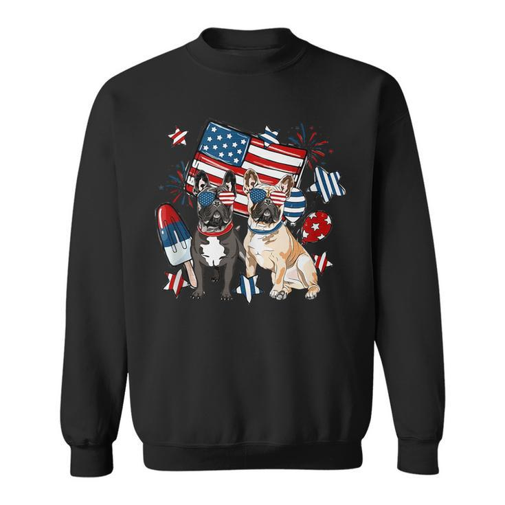 4Th Of July French Bulldog Dog Independence Day Patriotic  Sweatshirt