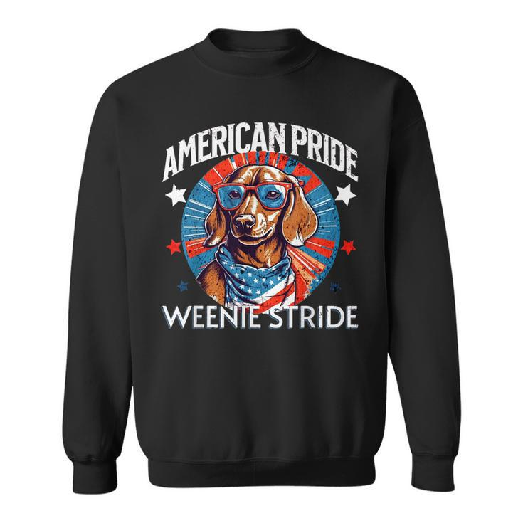 4Th Of July Funny Dachsund Weiner Dog Weenie Usa America  Sweatshirt