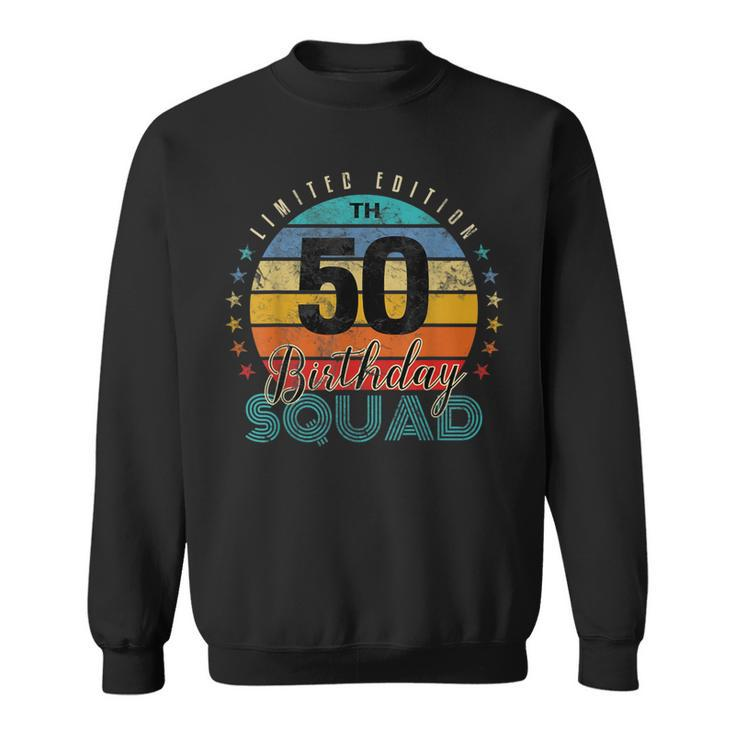 50 Year Old Birthday Squad Vintage 50Th B-Day Group Friends Sweatshirt