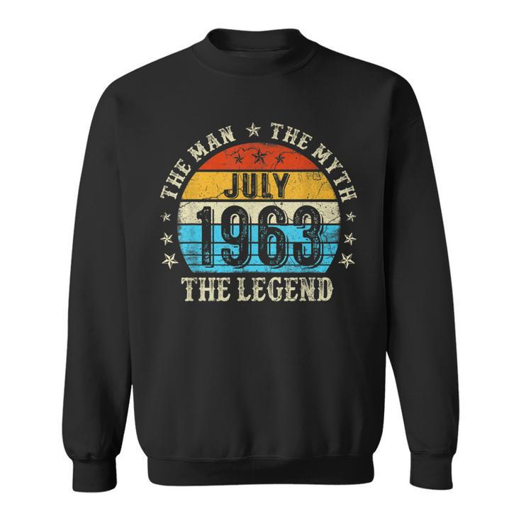 59 Year Old The Man Myth Legend July 1963 59Th Birthday Sweatshirt