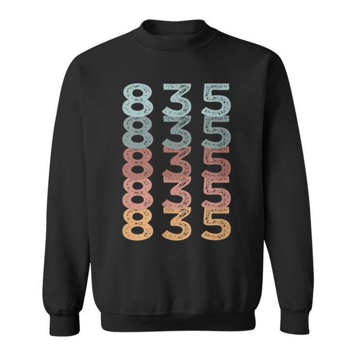 835 Pennsylvania Usa Multi Color Area Code Sweatshirt