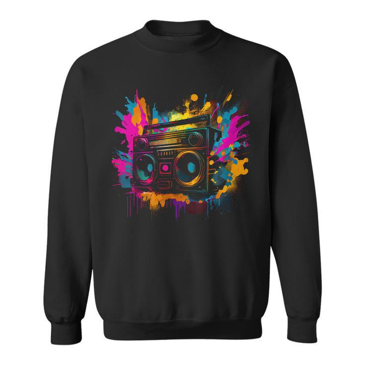 90S 80S Theme Party Outfit Tape Recorder Sweatshirt
