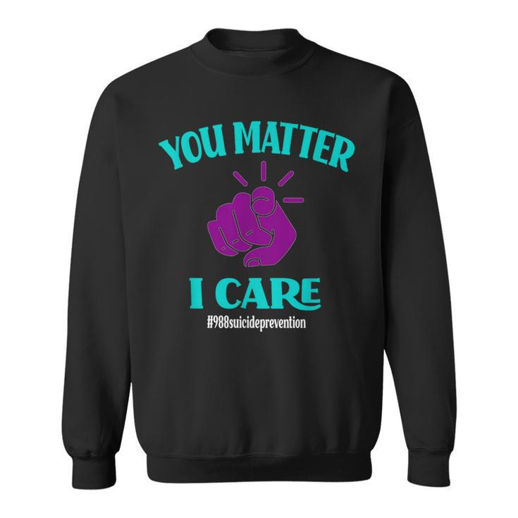 988 Suicide Prevention Awareness Semi-Colon Mental Health Sweatshirt