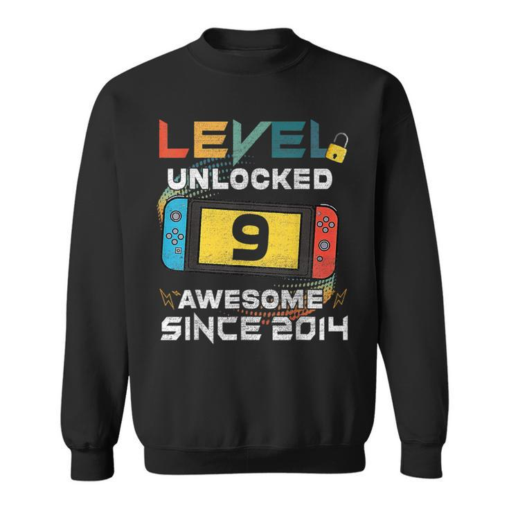 9Th Birthday Boy Level 9 Unlocked Awesome 2014 Video Gamer  Sweatshirt