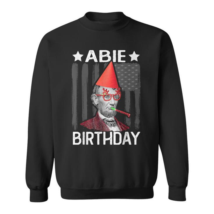 Abie Birthday Abraham Lincoln Birthday Party Pun Sweatshirt