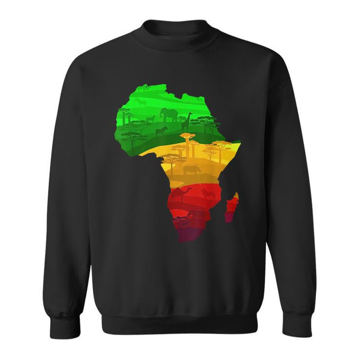 Africa Map Green Yellow Red Proud African Pride Junenth  Sweatshirt