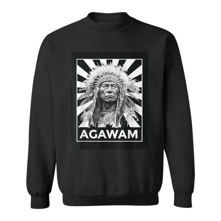 Agawam American Native Indian Proud Warrior Heritage Sweatshirt