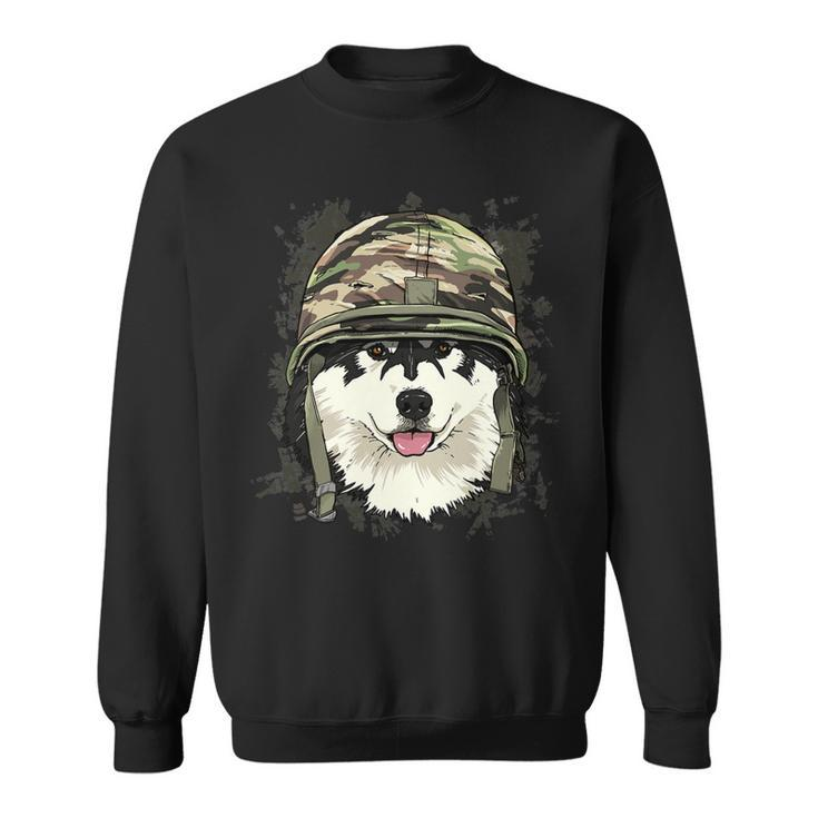 Alaskan Malamute Soldier Veteran Dogarmy Dog Lover 622 Sweatshirt