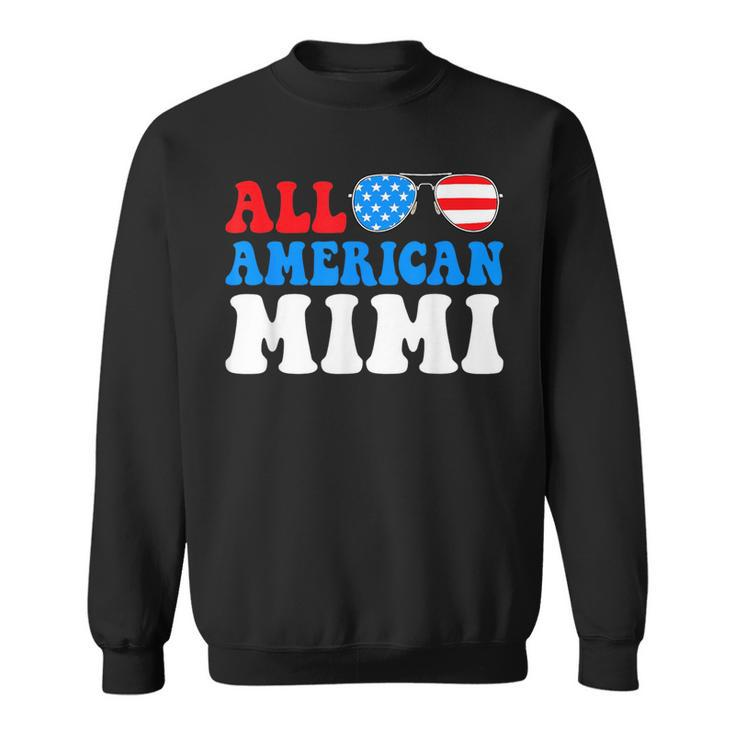 All American Mimi American Flag 4Th Of July Patriotic Sweatshirt
