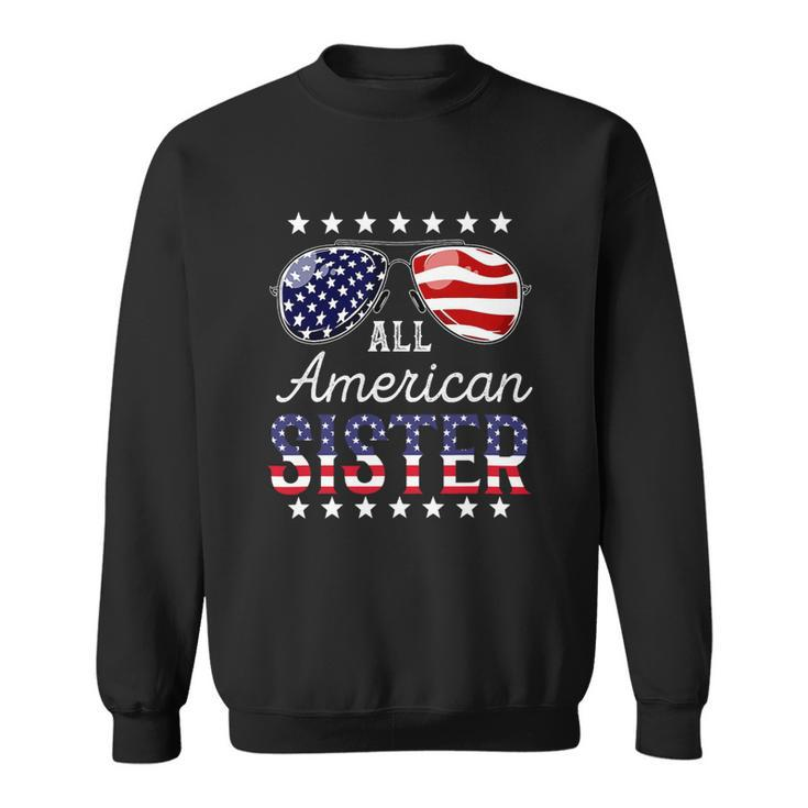 All American Sister 4Th Of July Sunglasses Family Sweatshirt