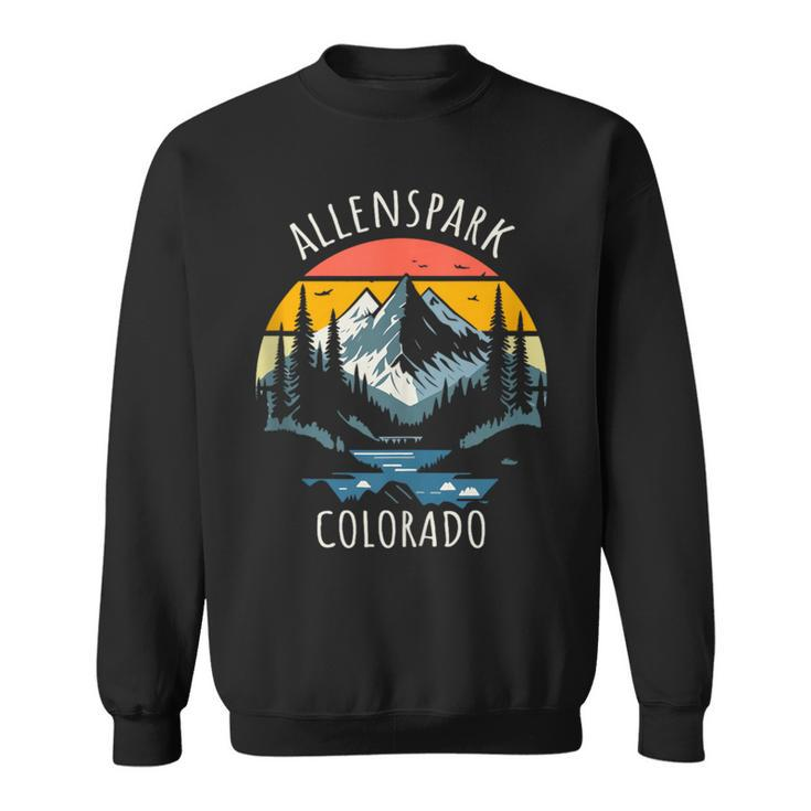 Allenspark Colorado Usa Retro Style Mountain Sweatshirt