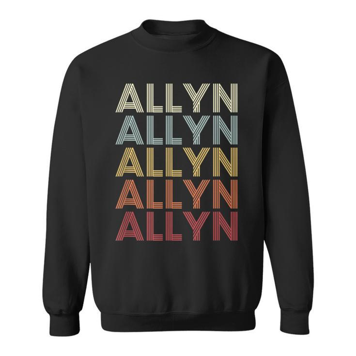 Allyn Washington Allyn Wa Retro Vintage Text Sweatshirt