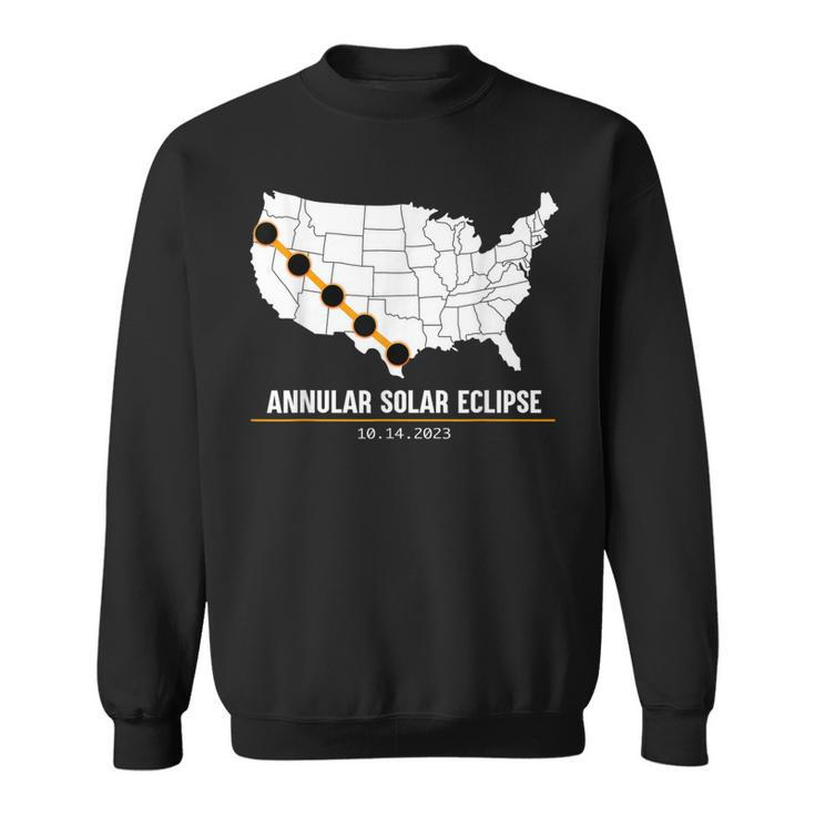 America Annular Solar Eclipse Map Usa 2023 State Event Sweatshirt