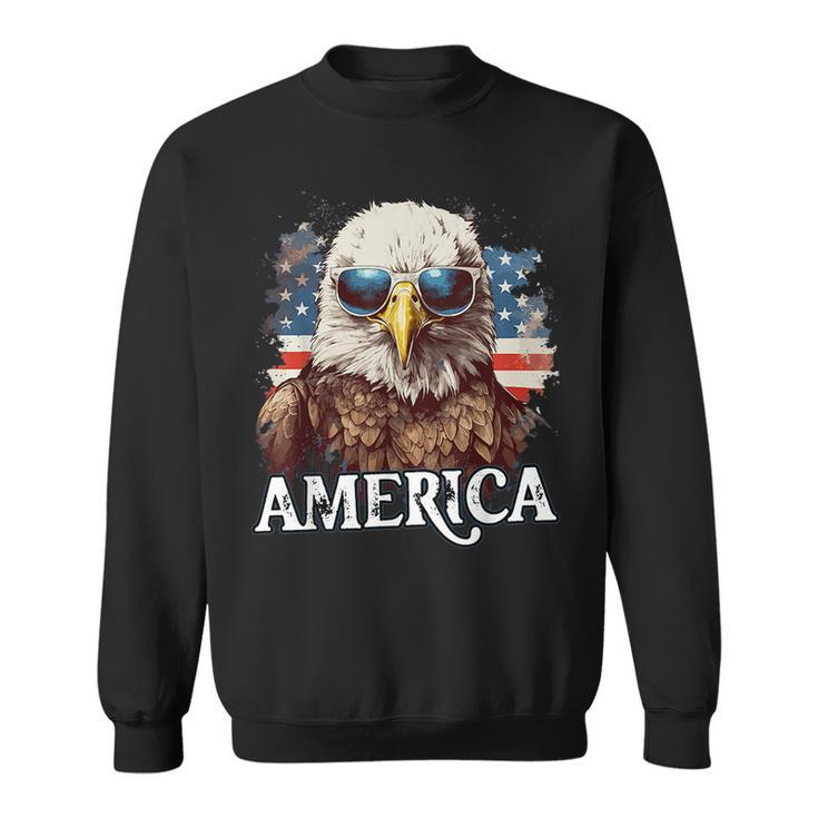 America Patriotic Eagle 4Th Of July American Flag  Sweatshirt