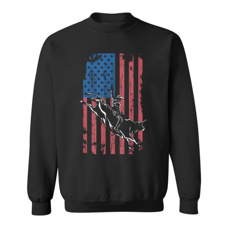 American Bull Riding Cowboy Bull Rider Country Rodeo Gift  Rodeo Funny Gifts Sweatshirt