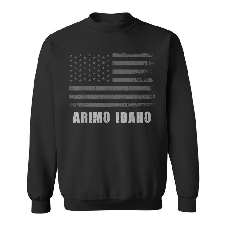 American Flag Arimo Idaho Usa Patriotic Souvenir Sweatshirt